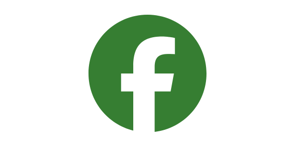 Green Facebook circle "F" logo icon