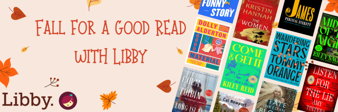 Fall for a Good Read with Libby with tiled book covers